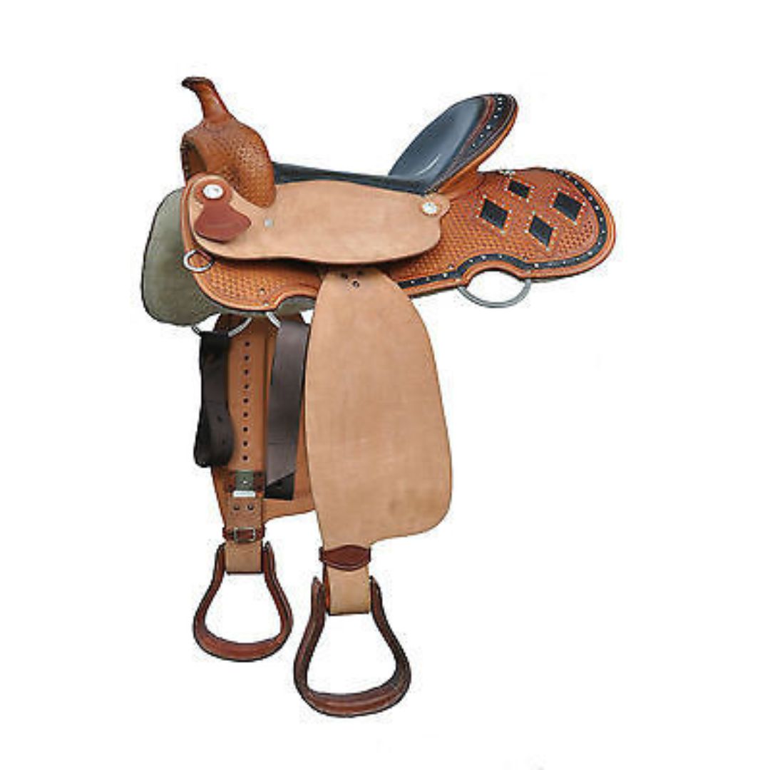 Black Diamond Stingray Pleasure Show Saddle Natural USA Leather 15''-16''