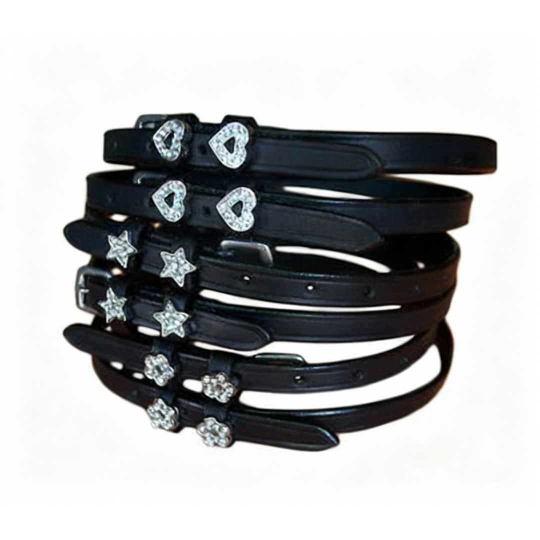 Heart Spur Strap - English Leather Spur Straps SIE