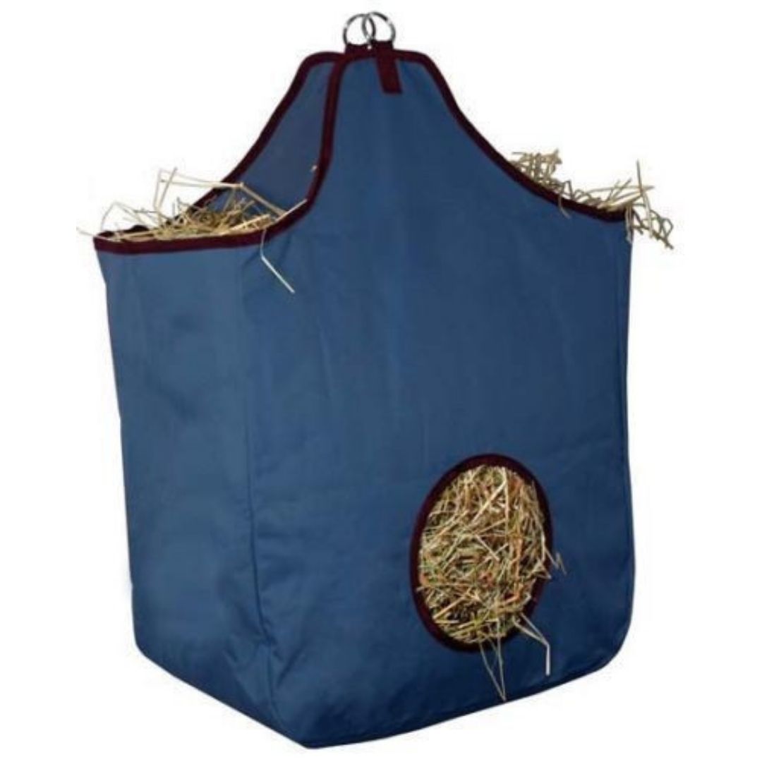 Lot of 20 Horse Hay Bags with D Rings in Navy Blue