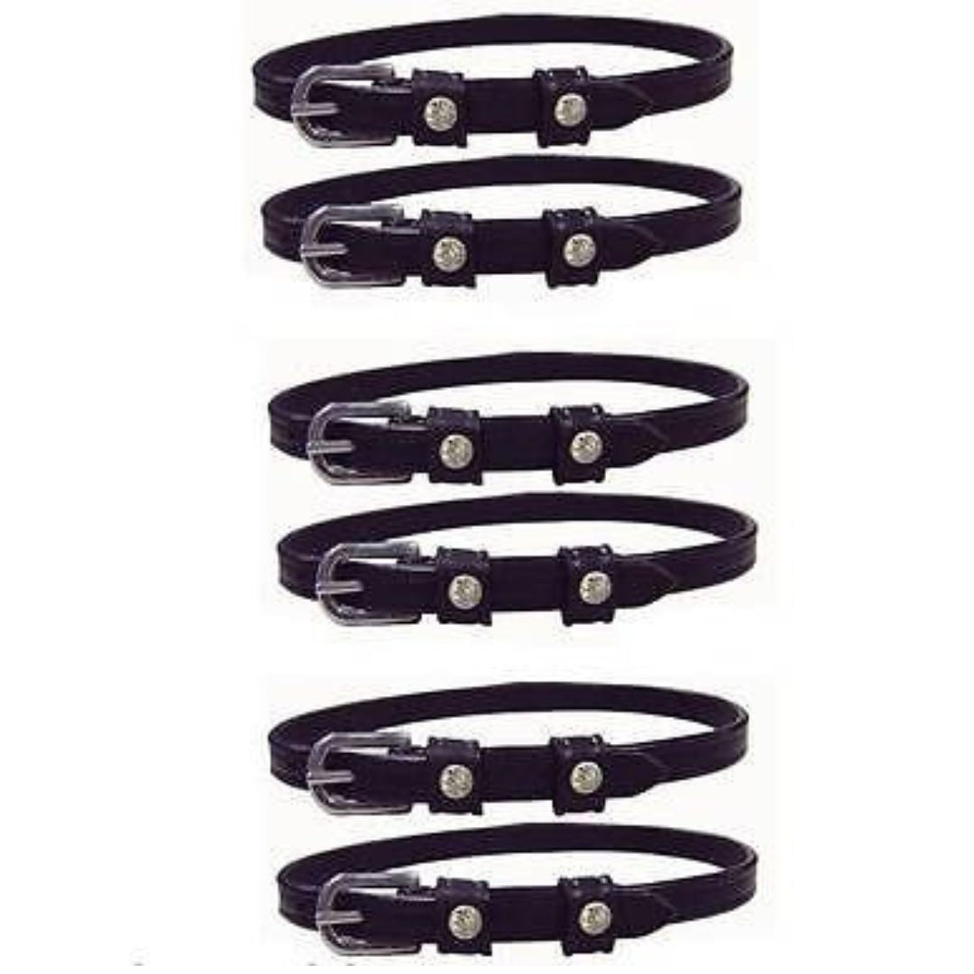 Qty. 3 Pair Swarovski Crystal English Leather Spur Straps