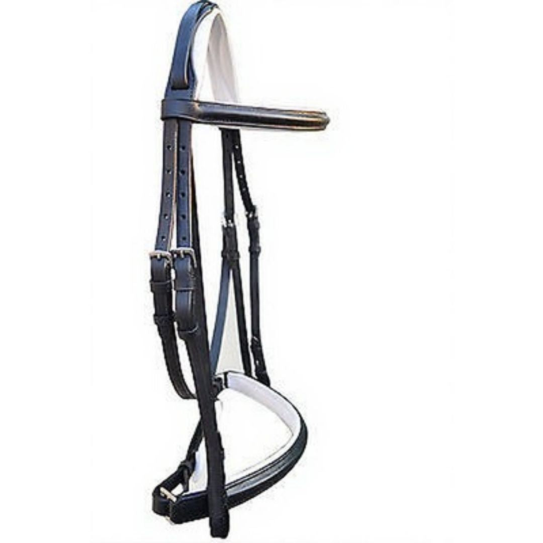 Lot of 10 Crank Dressage Bridles Black Havana Flash with Reins Customized