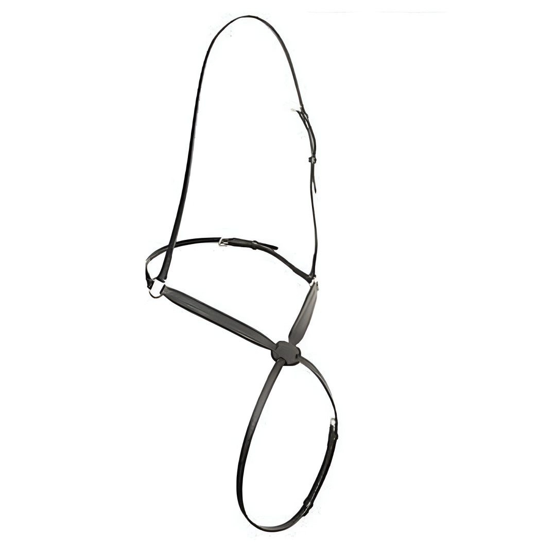 SIE Custom Empty channel Figure 8 / grackle leather horse noseband 6 mm or 8 mm