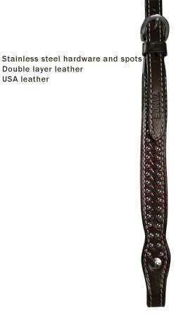 Knotted Spots Leather Horse Headstall