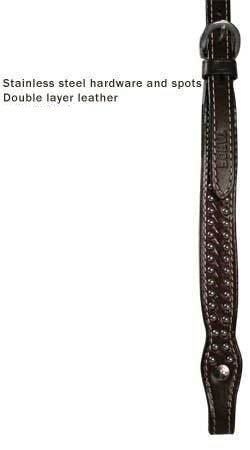 Spotted Leather Horse Headstall