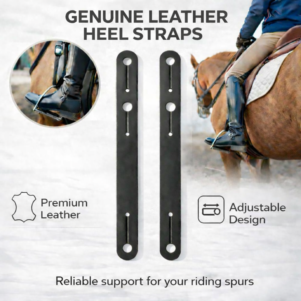 SIE Genuine Leather Heel Straps Spur Keeper – Premium Quality Replacement Heel Strap Pair