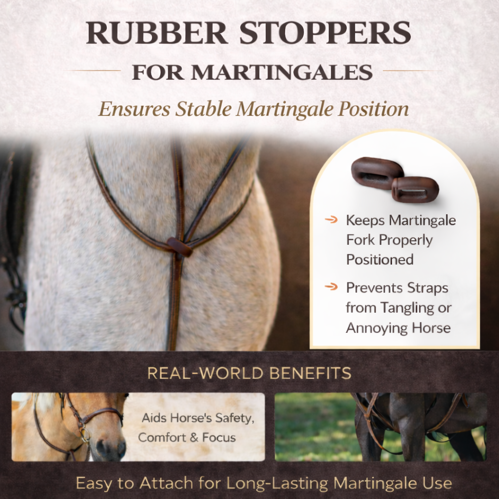 SIE Rubber Stopper for Martingale Reins – Secure & Flexible Fit