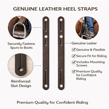 SIE Genuine Leather Heel Straps Spur Keeper – Premium Quality Replacement Heel Strap Pair