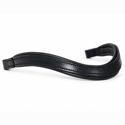 Genuine Leather Horse Browband with Raised Design & Decorative Stitching