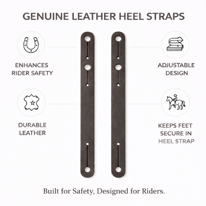 SIE Genuine Leather Heel Straps Spur Keeper – Premium Quality Replacement Heel Strap Pair
