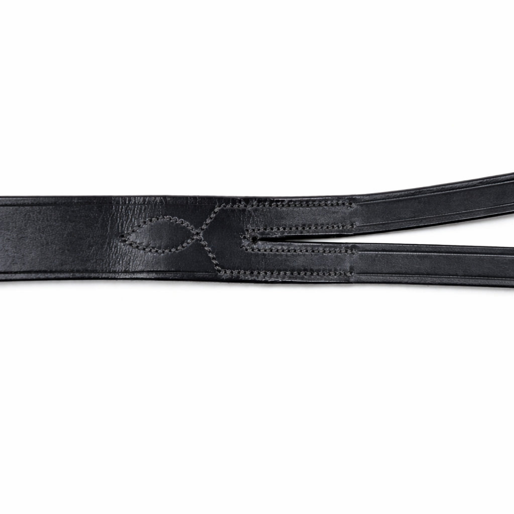 SIE Genuine Leather Running Martingale with Stainless Steel Rings – Adjustable Horse Training Martingale