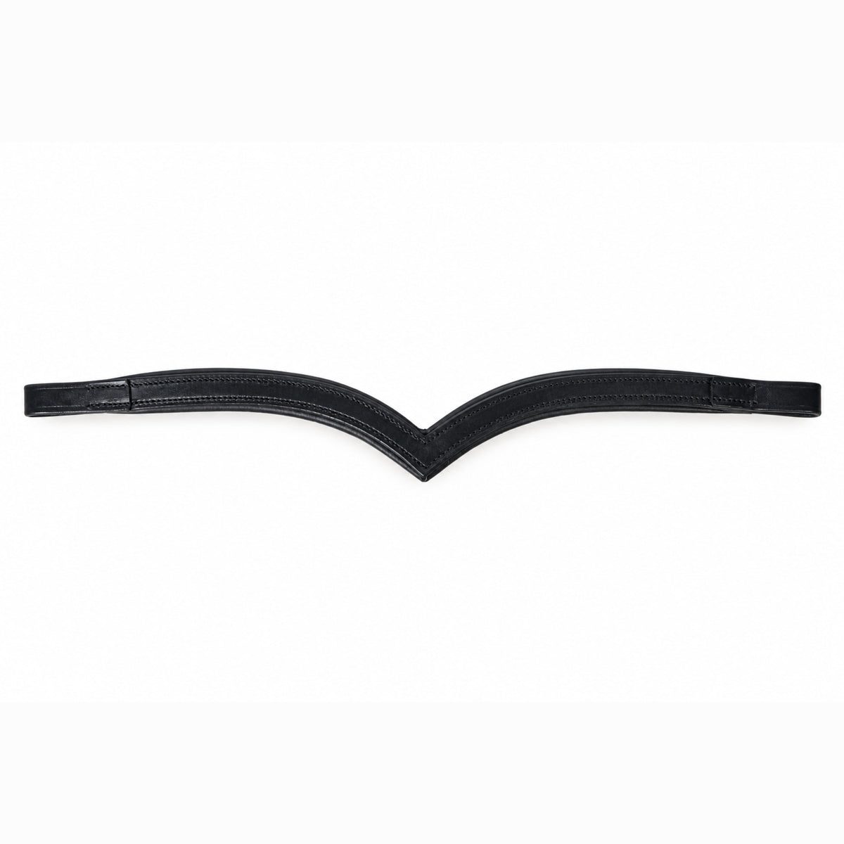 Genuine Leather Horse Browband with Raised Design & Decorative Stitching