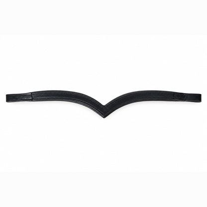 Genuine Leather Horse Browband with Raised Design & Decorative Stitching