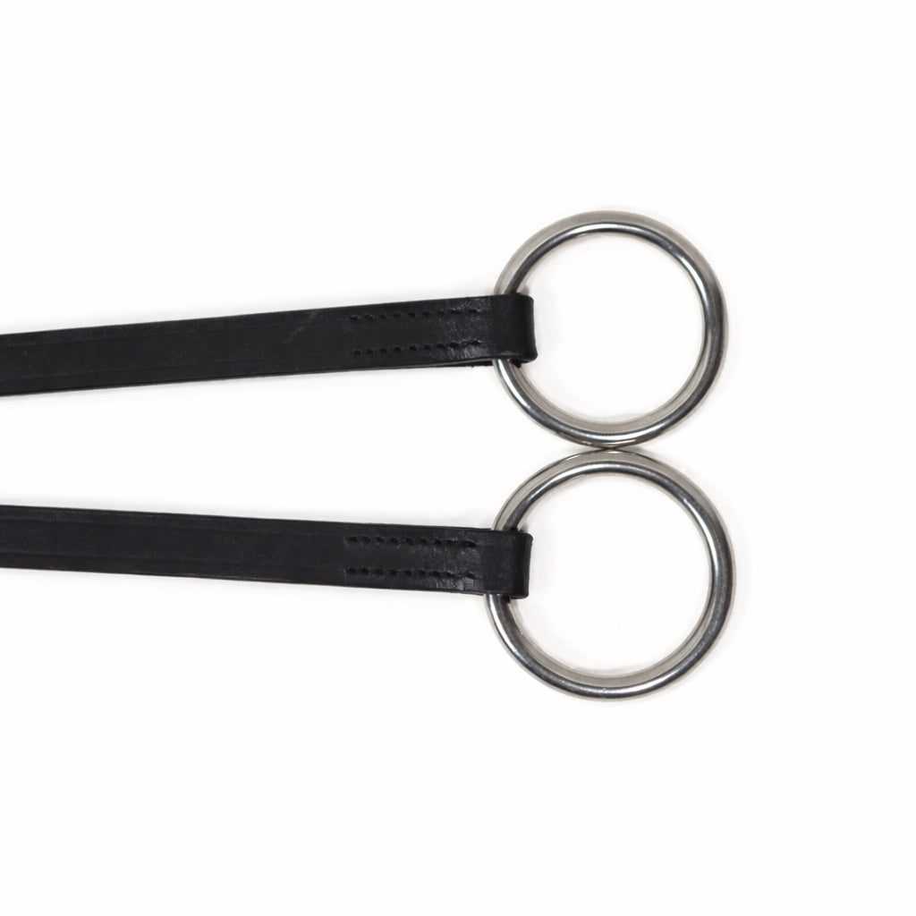 SIE Genuine Leather Running Martingale with Stainless Steel Rings – Adjustable Horse Training Martingale