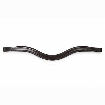 Genuine Leather Horse Browband with Raised Design & Decorative Stitching