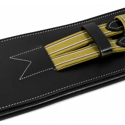 SIE Pro Anatomic Leather Dressage Horse Girth Cinch Soft Padded Comfort With Elastic Ends