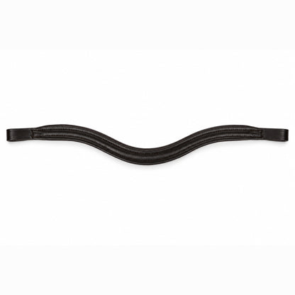 Genuine Leather Horse Browband with Raised Design & Decorative Stitching