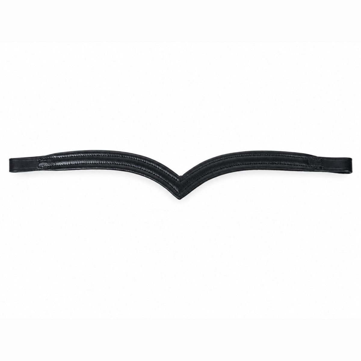 Genuine Leather Horse Browband with Raised Design & Decorative Stitching