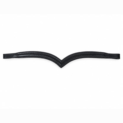 Genuine Leather Horse Browband with Raised Design & Decorative Stitching