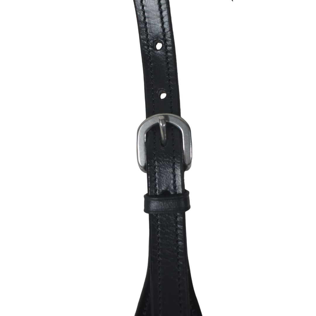 SIE Genuine Leather Headstall with Reins – Western Headstall & Reins Set with Engraved Silver Heart Conchos