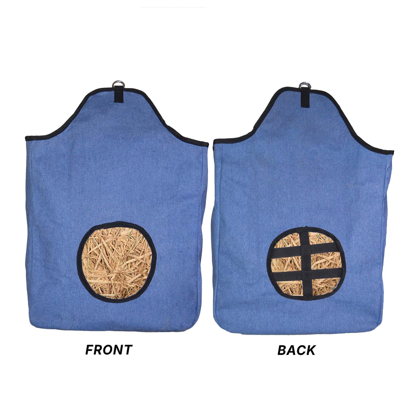 Lot of 20 Horse Hay Bags with D Rings in Navy Blue