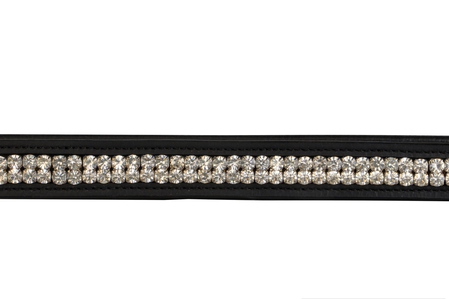 Double Row Crystal Leather Horse Browband