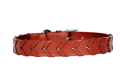 SIE Braided Leather Dog Collars