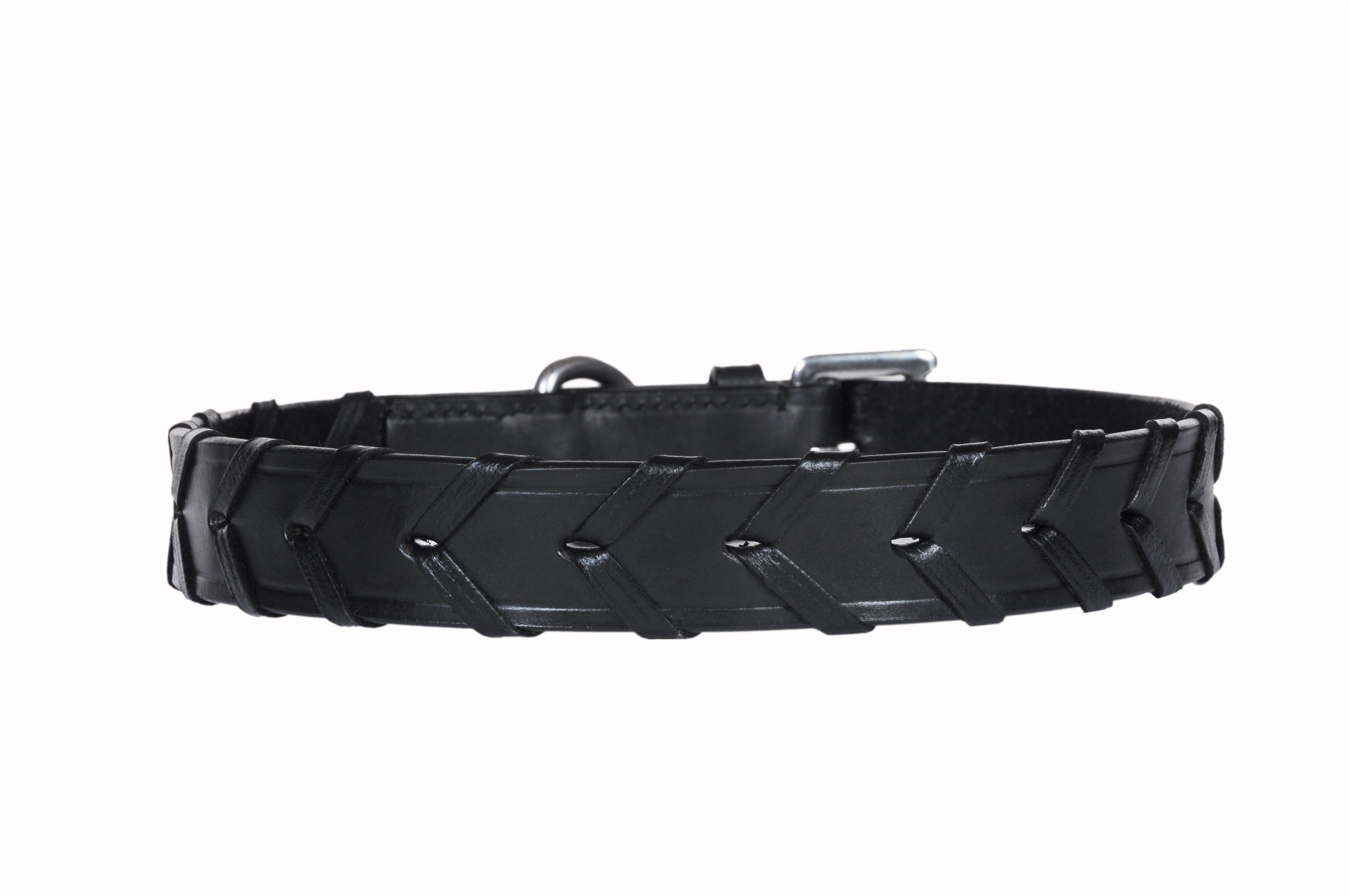 SIE Braided Leather Dog Collars