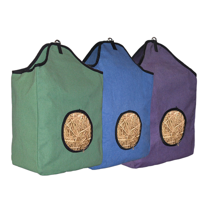 Lot of 20 Horse Hay Bags with D Rings in Navy Blue