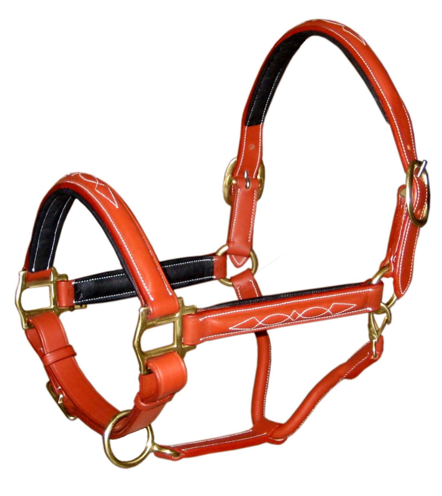 SIE  (Lot of 12) Fancy Stitched Adjustable Leather Padded Halters, Custom made