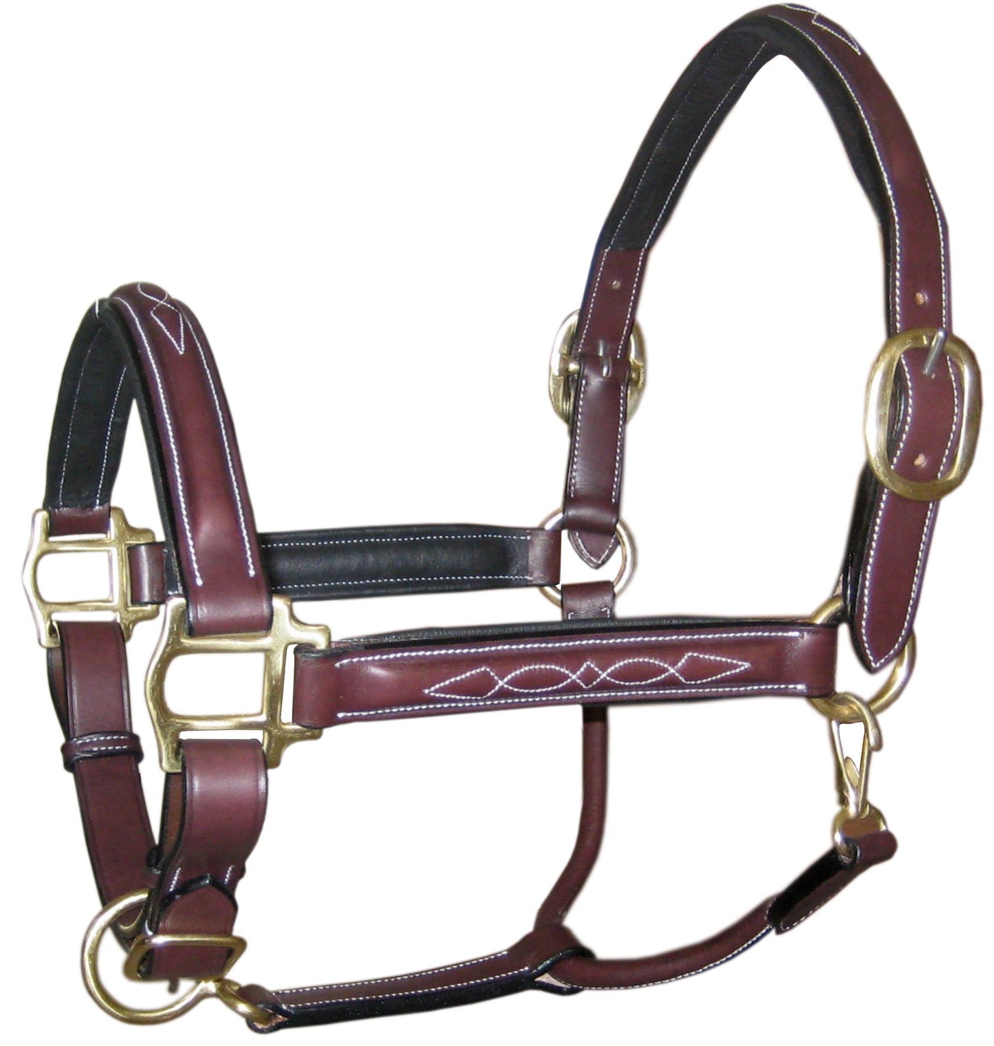 SIE  (Lot of 12) Fancy Stitched Adjustable Leather Padded Halters, Custom made
