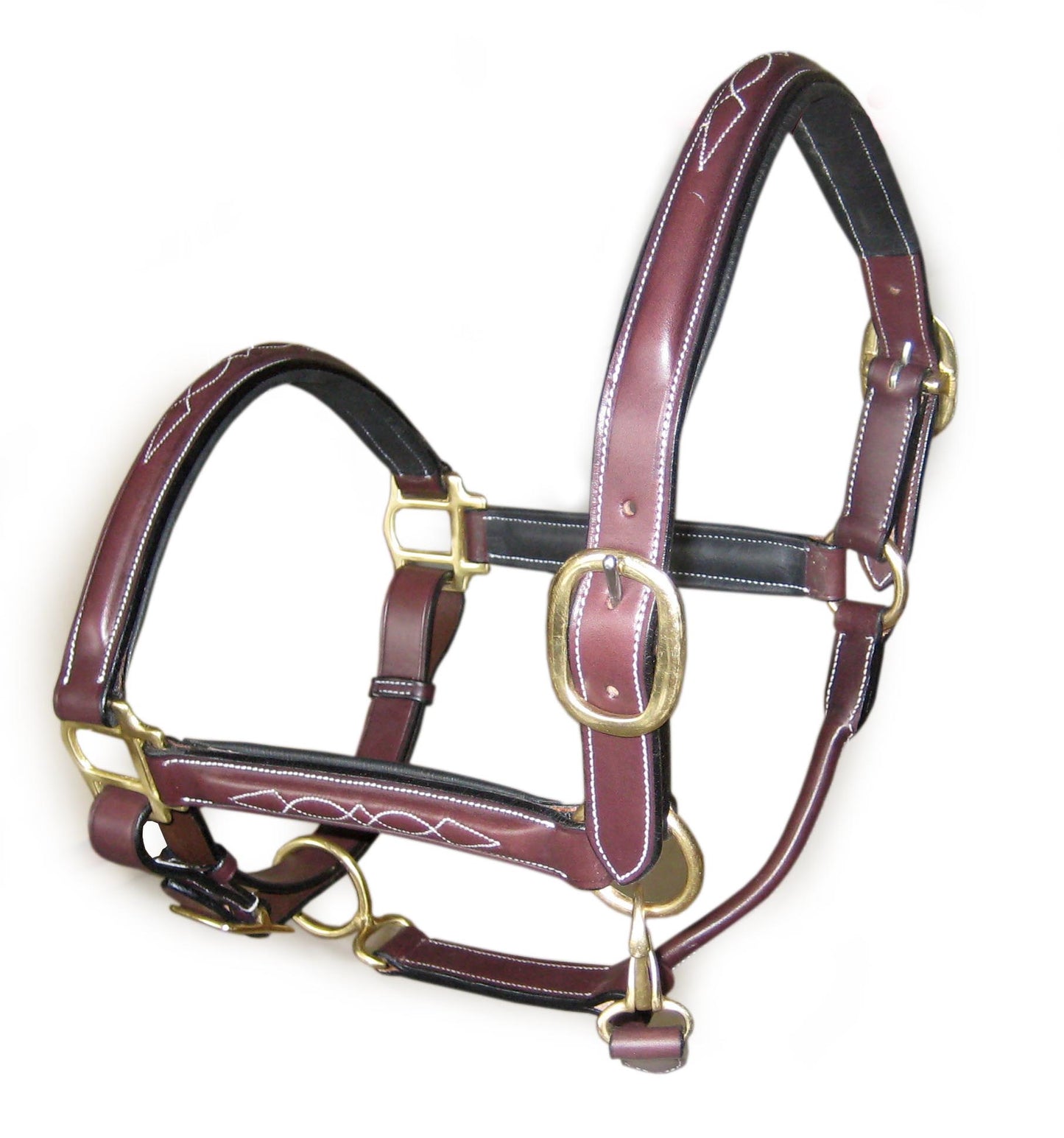 SIE  (Lot of 12) Fancy Stitched Adjustable Leather Padded Halters, Custom made