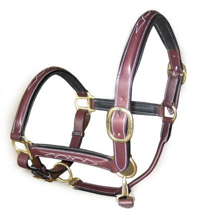 SIE  (Lot of 12) Fancy Stitched Adjustable Leather Padded Halters, Custom made