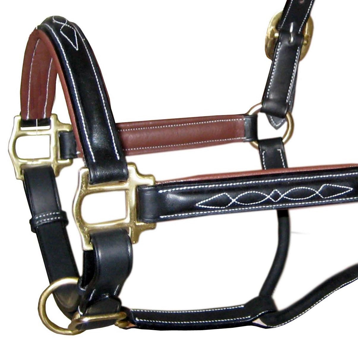 SIE  (Lot of 12) Fancy Stitched Adjustable Leather Padded Halters, Custom made