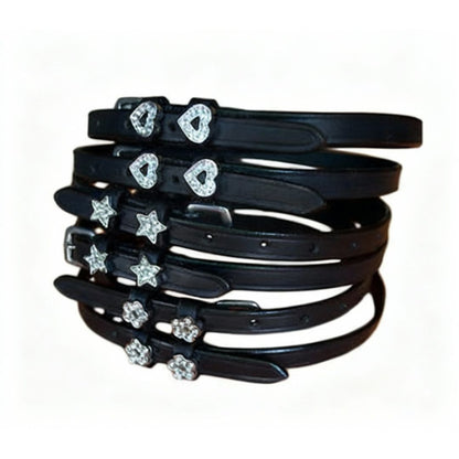 Heart Spur Strap - English Leather Spur Straps  SIE