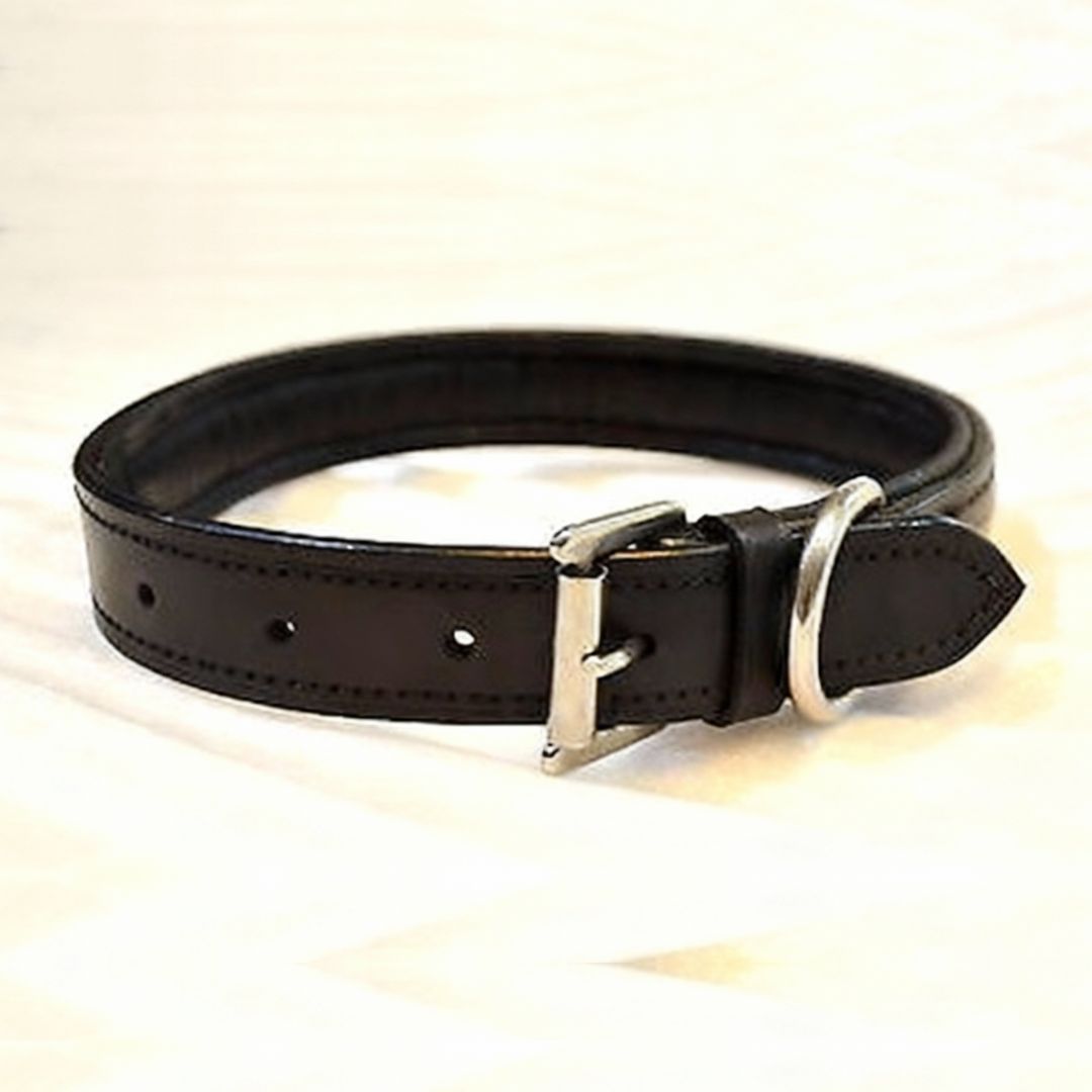 Lot of Qty. 30 Custom Made Empty Channel Leather Dog Collars - Auction