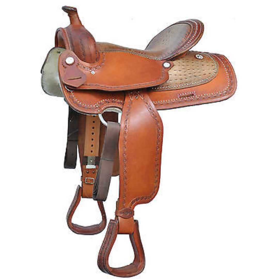 Swamp Hide Pleasure Western alligator Saddle - USA LEATHER Closeout
