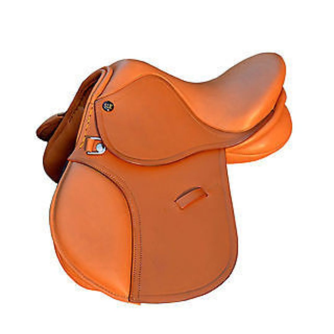 English Jumping Leather Horse Pony Saddle 10'' and 12'' for Kids
