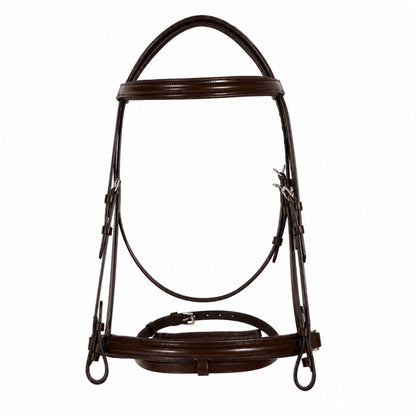 SIE Dressage Bridle with Reins – Premium Leather Horse Bridle with Stainless Steel Hardware