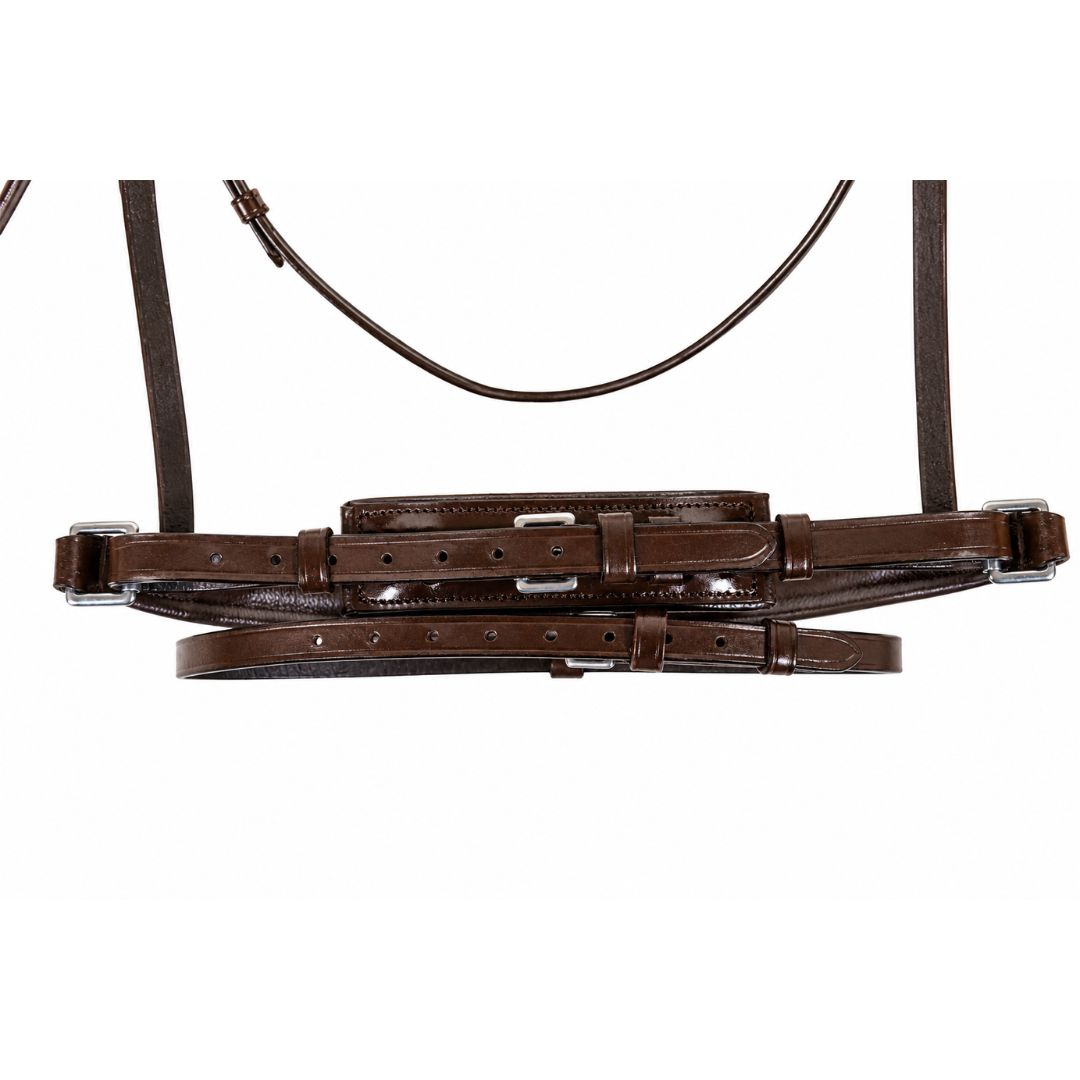 SIE Dressage Bridle with Reins – Premium Leather Horse Bridle with Stainless Steel Hardware