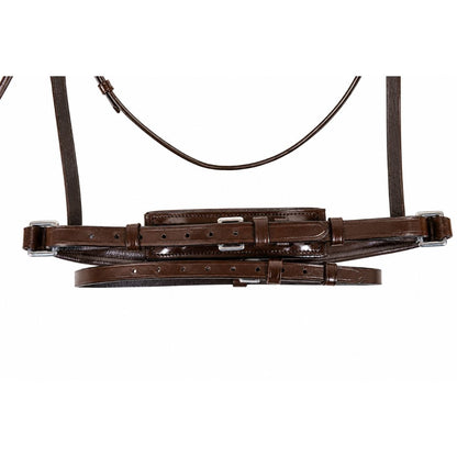 SIE Dressage Bridle with Reins – Premium Leather Horse Bridle with Stainless Steel Hardware
