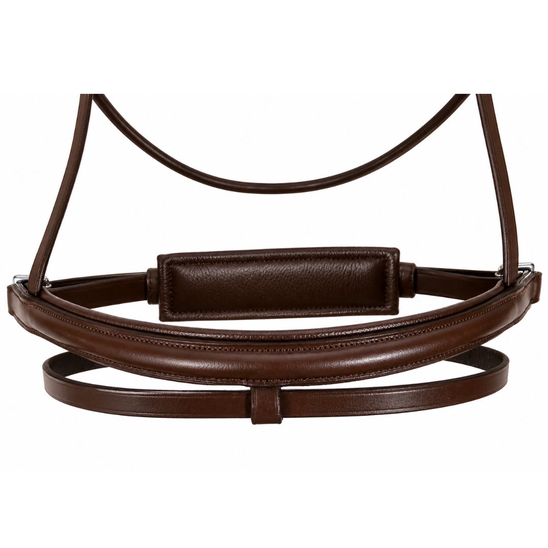 SIE Dressage Bridle with Reins – Premium Leather Horse Bridle with Stainless Steel Hardware