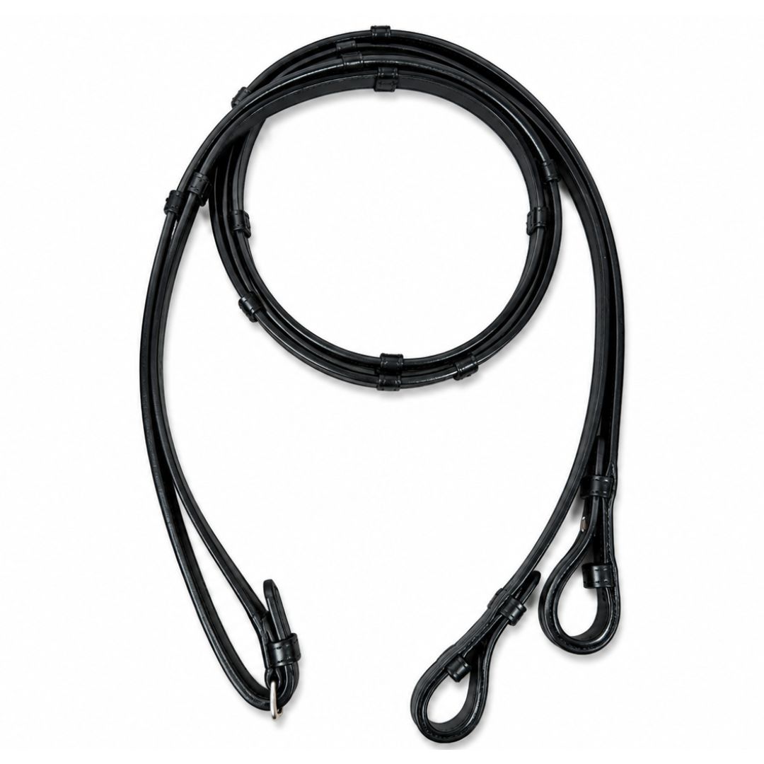 SIE Leather Crank Dressage Bridle with Padded Crown & Flash – Premium Soft Padded Horse Bridle with Loop Holder