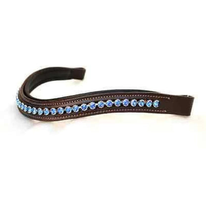 Lot of 10 Genuine Leather U Shape Browbands For Horses With Swarovski Crystal Englsih Bridle Accessory