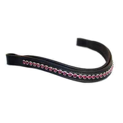 Lot of 10 Genuine Leather U Shape Browbands For Horses With Swarovski Crystal Englsih Bridle Accessory