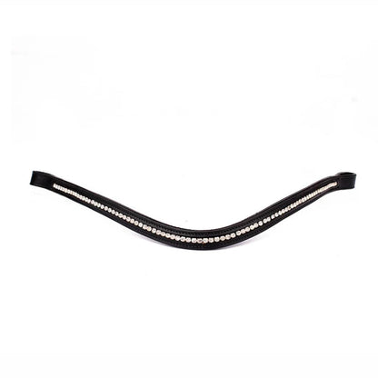 SIE Rhinestone Crystal Leather Horse Browband Unpadded English Bridle Accessory
