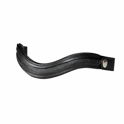 SIE Empty Channel Padded Leather Horse Browband with Snap Button Closure English Bridle Accessory
