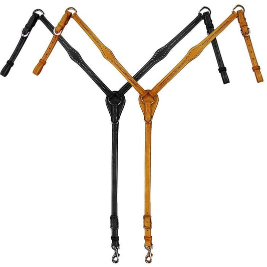 SIE Leather Western Horse Breast Collar Pink Swarovski Crystals Inlaid