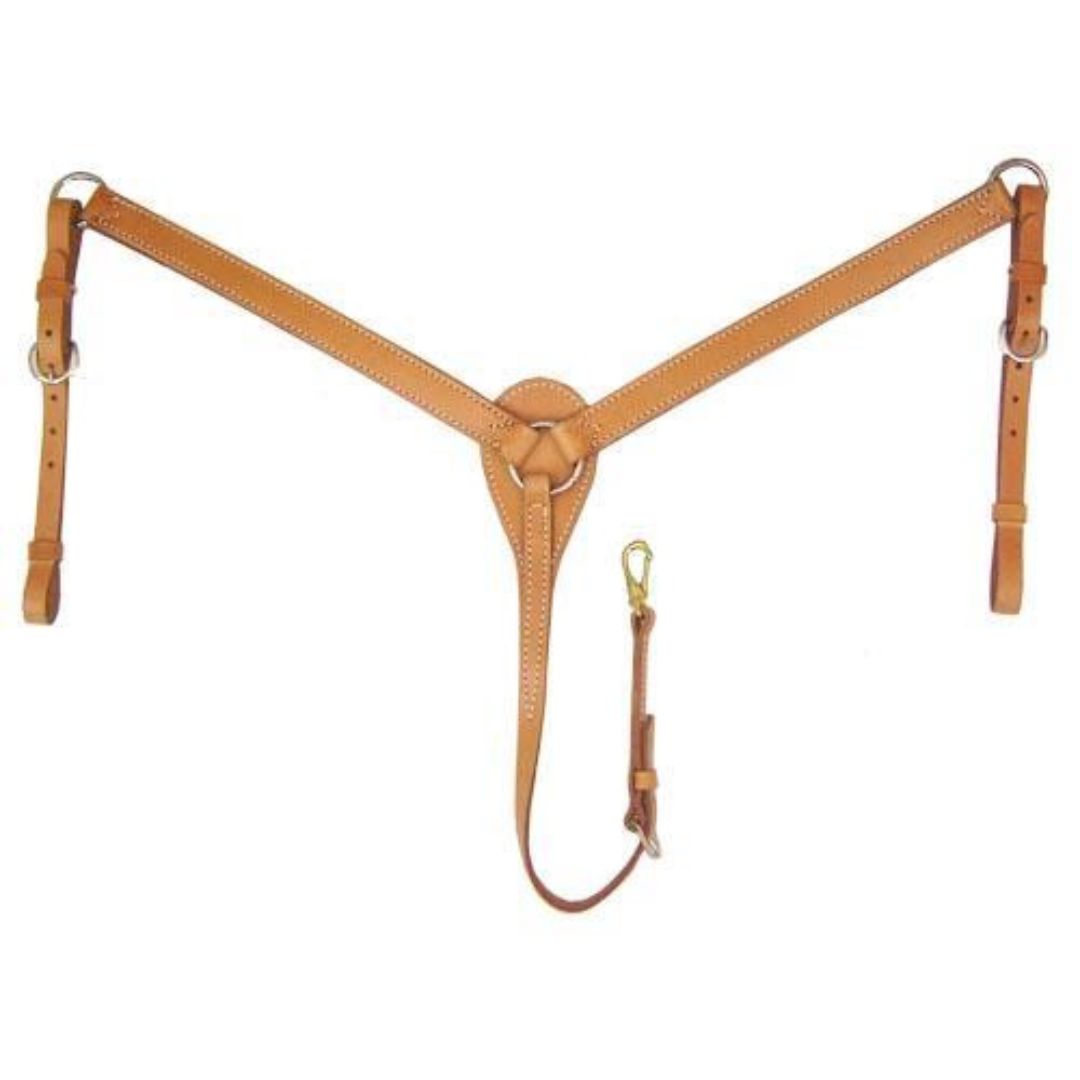 SIE Skirting Leather Breast Collar – Double Layer  Stitched Western Breast Collar