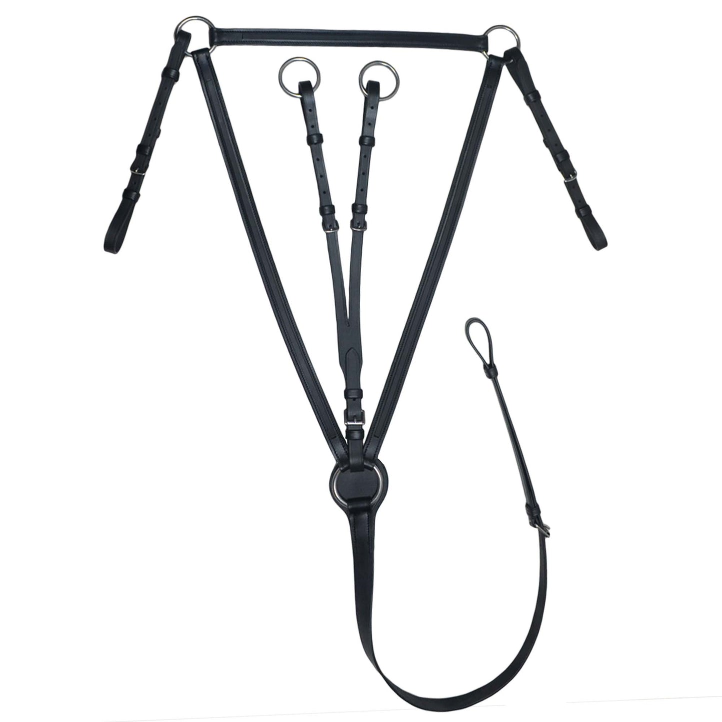 SIE Plain Raised Breastplate with Running Martingale Secure Saddle Support for Jumping & Everyday Riding