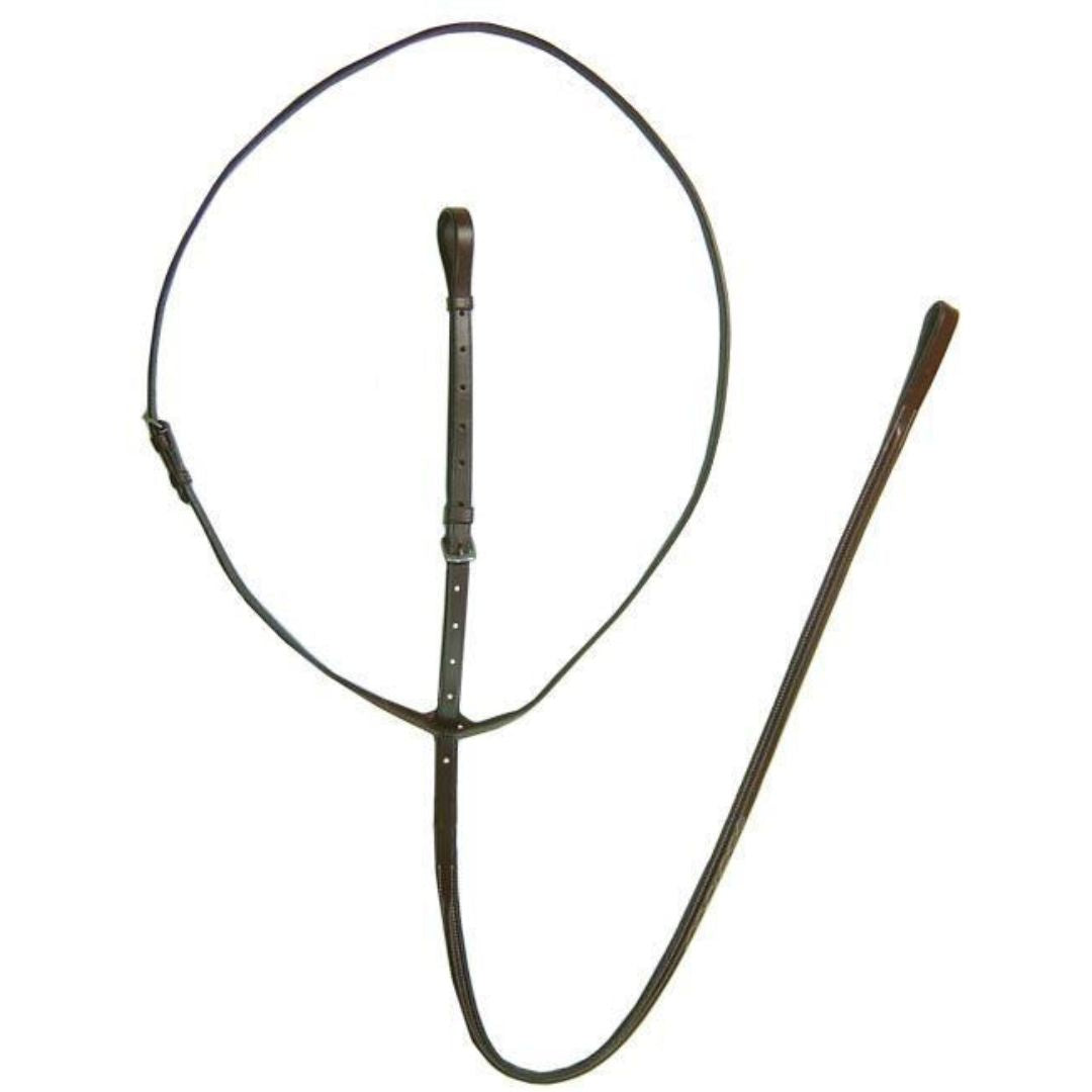 SIE Leather Raised Double Fancy Stitched Standing Martingale with Attachment Adjustable Training Martingale